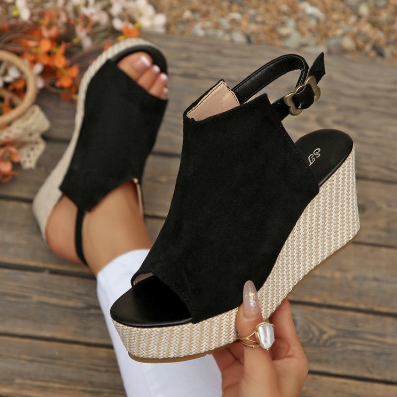 Espadrille Wedge Shoes - Sandales compensées d'été pour femmes en
