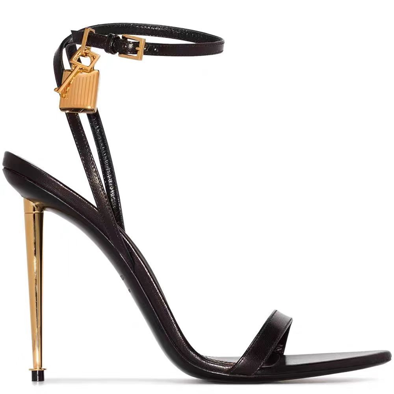 Platform Mule Heel - Boucle sangle couleur unie serrure à