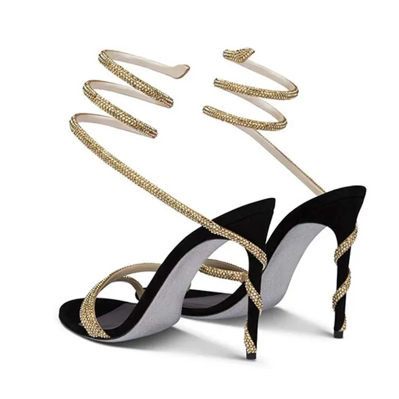 Platform Mule Heel - Eilyken-Sandales à talons aiguilles en cristal