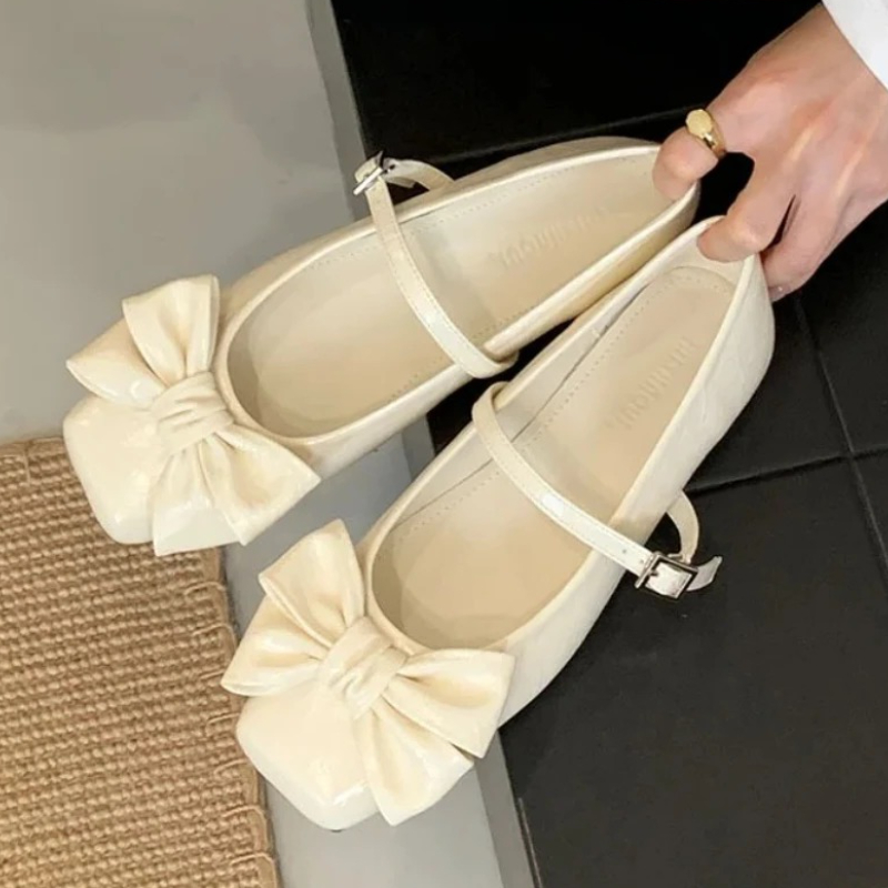 Women Shoes Brand - Escarpins dorés à bout carré avec