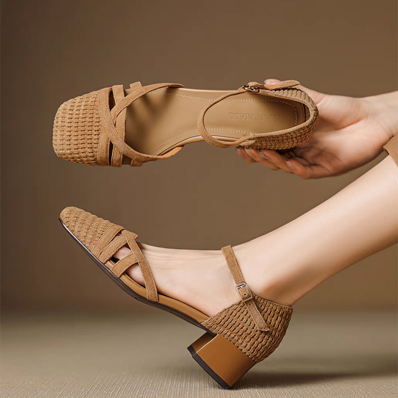 Women'S Shoes Veja - Rétro tissage sandales à talons hauts