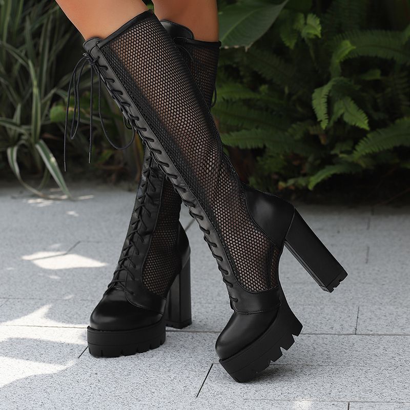 High Knee Heel Boots - ORCHA LISA bottes hautes Sexy pour