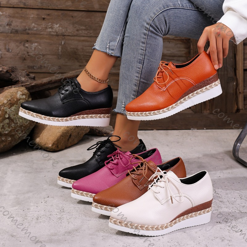 Chaussures Oxford compensées e - Espadrille Wedge Shoes avis et prix
