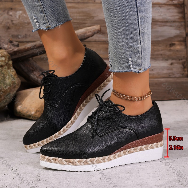 Chaussures Oxford compensées e - Espadrille Wedge Shoes avis et prix