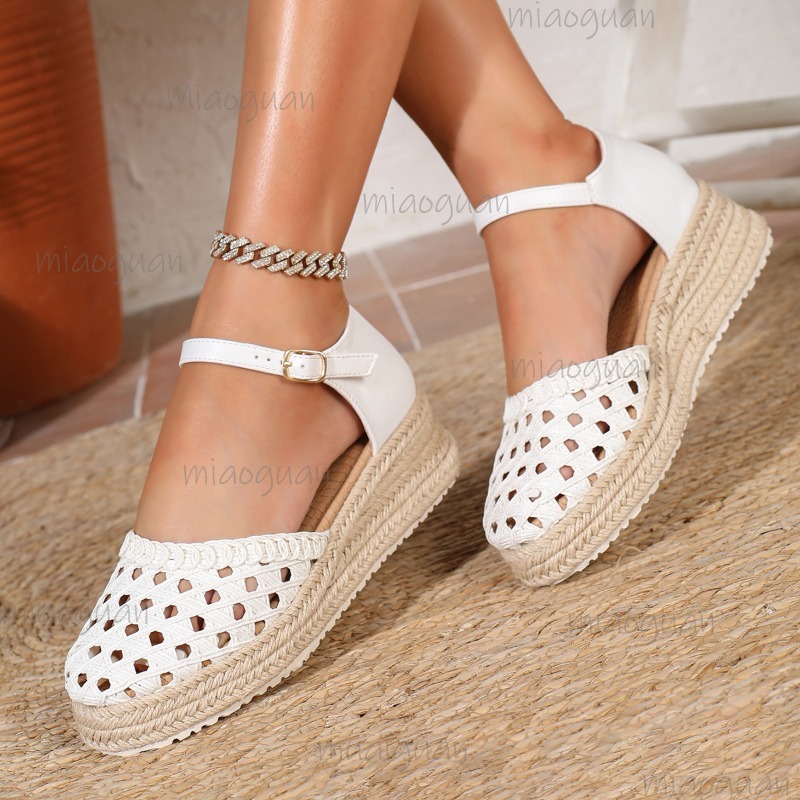 Sandales compensées bohèmes po - Espadrille Wedge Shoes avis et prix