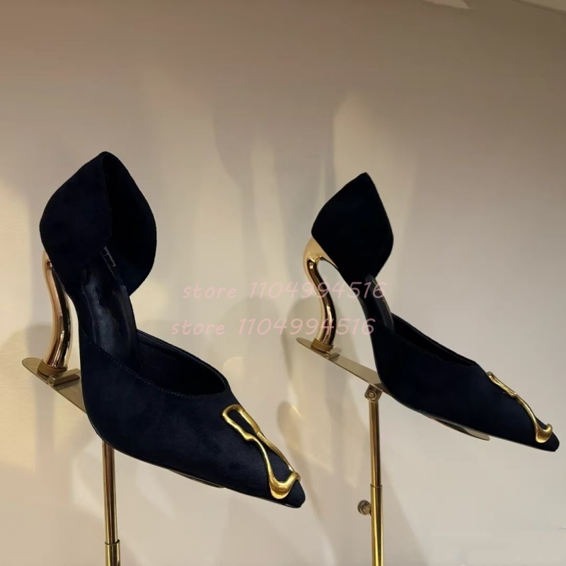 Escarpins à talons en daim noi - Platform Mule Heel avis et prix