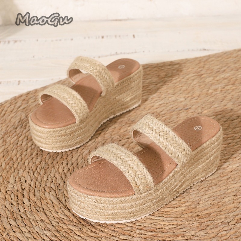 Sandales compensées tissées à  - Espadrille Wedge Shoes avis et prix