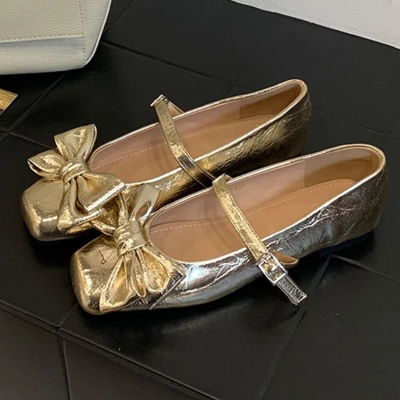 Escarpins dorés à bout carré a - Women Shoes Brand avis et prix