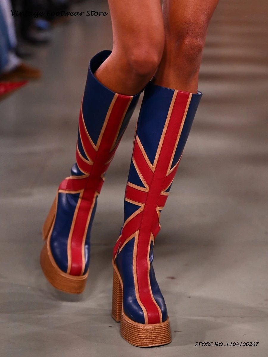 Bottes au genou à plateforme e - High Knee Heel Boots avis et prix