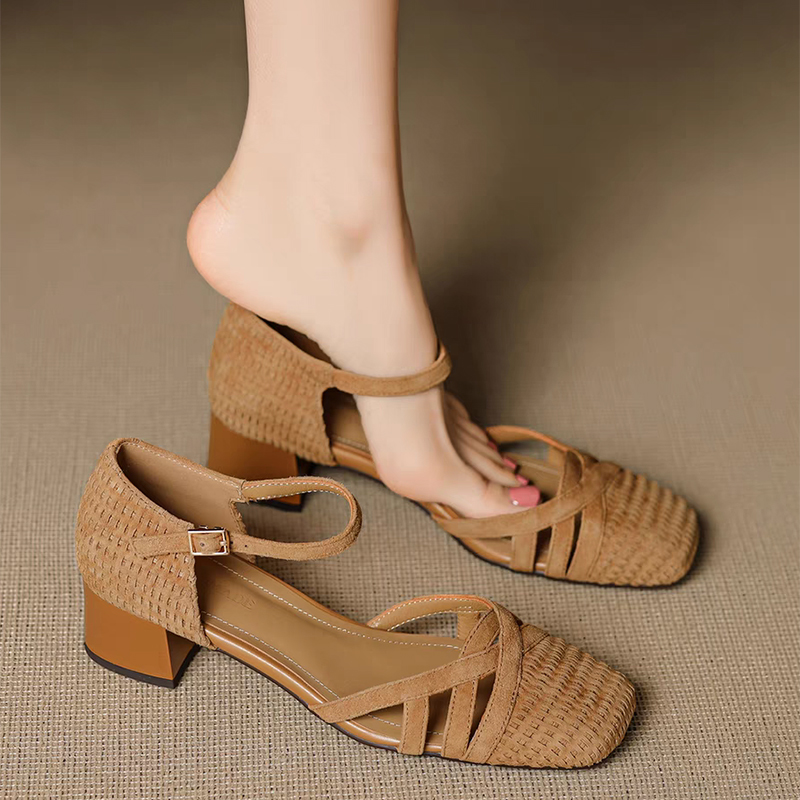 Rétro tissage sandales à talon - Women'S Shoes Veja avis et prix
