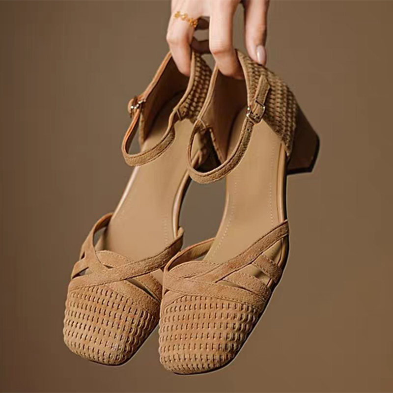 Rétro tissage sandales à talon - Women'S Shoes Veja avis et prix