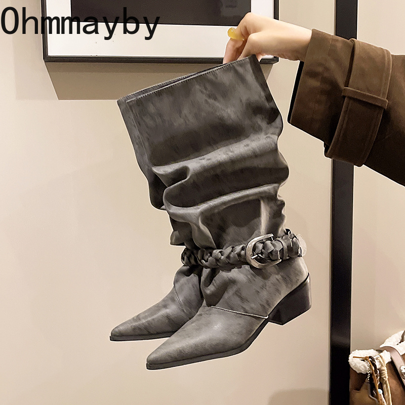Bottes Western Vintage pour Fe - High Knee Heel Boots avis et prix