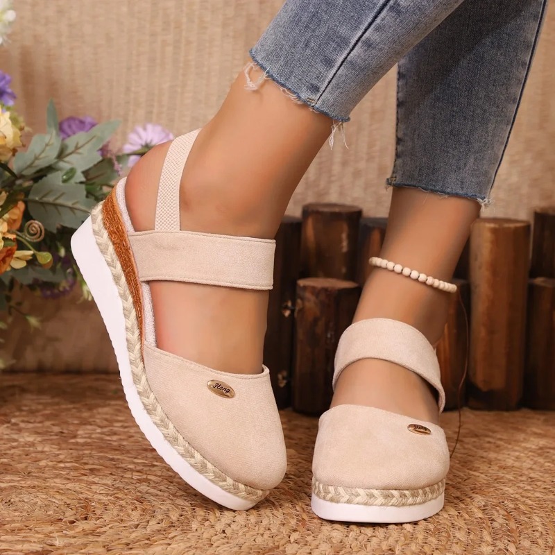 Sandales compensées fermées po - Espadrille Wedge Shoes avis et prix