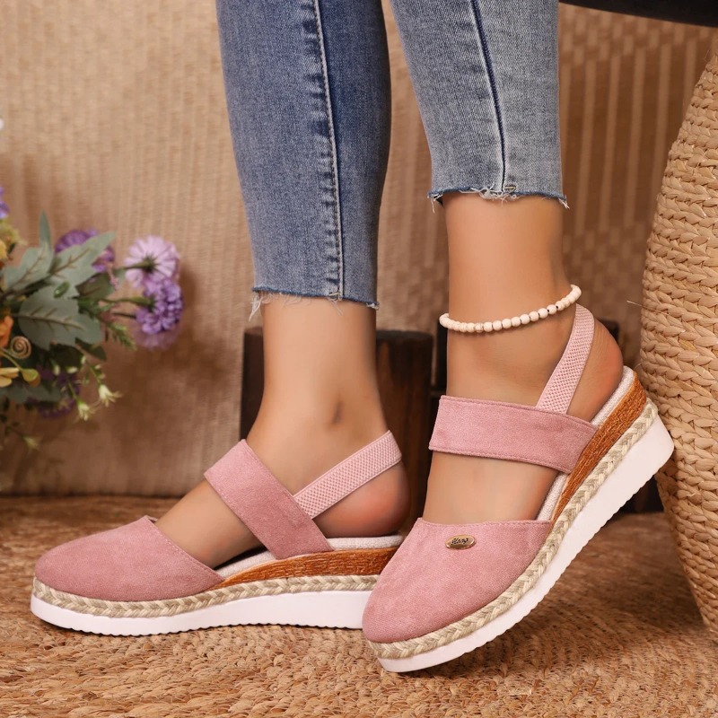 Sandales compensées fermées po - Espadrille Wedge Shoes avis et prix